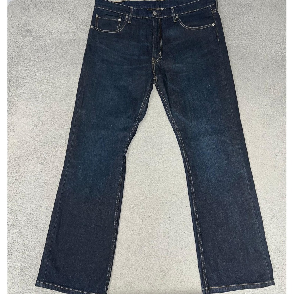 Levi's 527 Jeans Men 38x32 (37x31.5)‎ Dark Blue Wash Denim Slim Bootcut Mid Rise